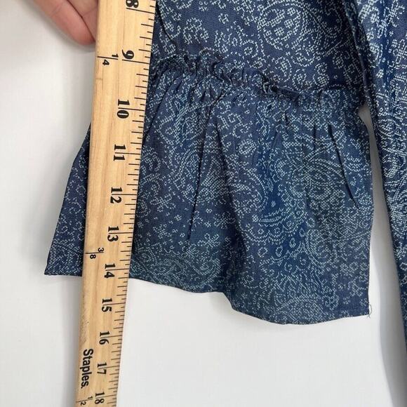 Rangriti Kurta Tunic Sz S Paisley Tencel Boho Indian Flare Sleeve Indie Lagom - Picture 7 of 12